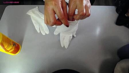 Latex Gloves and Oiled Hands