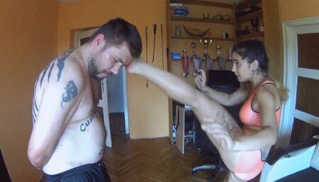 MIRA - HARD THAI BOX TRAINING VLOG - MY REAL WORK OUT USING MY LOSER HUSBAND - HOME CAMERA FULL MOVIE