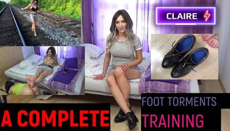 A complete foot torment trainings for my new perfect slave Claire