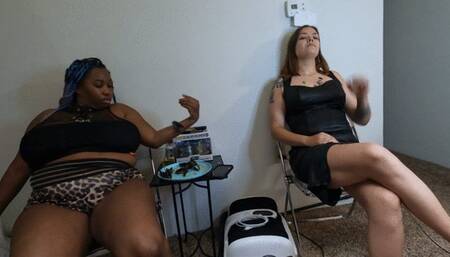 Sexy Giantesses Relax as they Digest their tiny food 1080 smaller