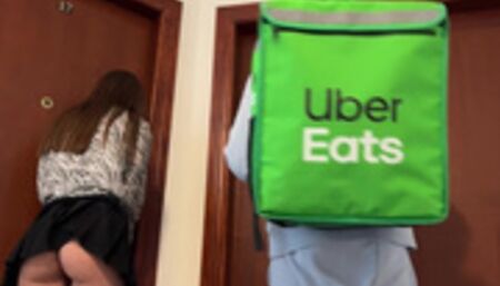 Fucked the Delivery Uber Man so he Wouldn't take Food to my Neighbor Fucker