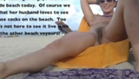 Exhibitionist Wife 472 Pt2 - Helena Price plays with her pussy while voyeur watches and jerks off!