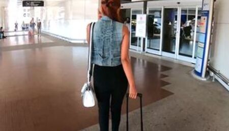 Horny amateur couple travels and fucks