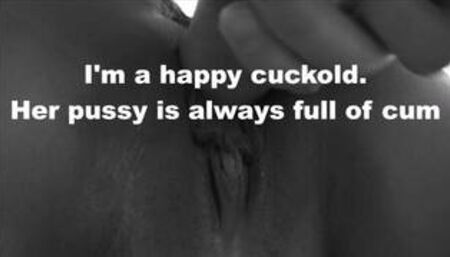 Cuckold watches wife fucking in front