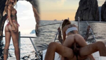 Sammmnextdoor - Date Night #08 - Fucking the captain on my boat tour to Capri while the crew watches