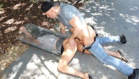 Busty brunette milf is stuck and fucked