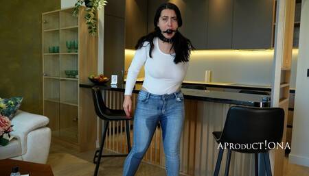 Spanked with whip until she wet her self