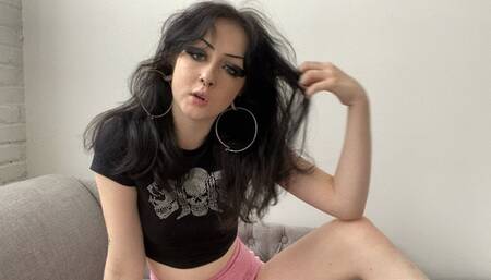 Stroke Your TINY CLIT For Mean Goth Bitch