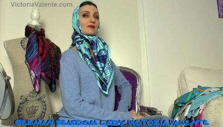 Cashmere sweater and silk scarf styling part 2