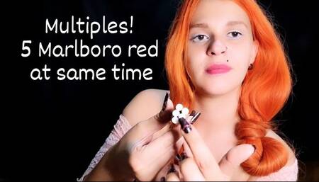 Smoking 5 marlboro reds at the same time - multiples