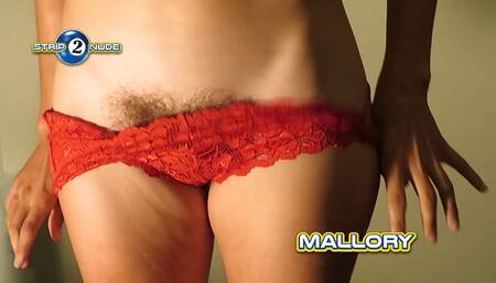Mallory Removes Panties & Shows Off Her Hairy Pussy & Ass