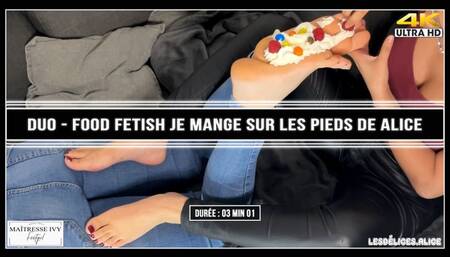 DUO - Food fetish je mange sur les pieds d'Alice 4K