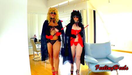 The Devil wears High Heels - Episode 2 - REMASTERED - starring Vicky Heely - introducing Coco Heely - Part 1 - HD - High Heels Lingerie Big Tits Blowjob - 720p - MP4