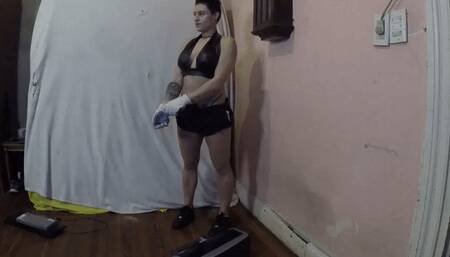 Girl destroys Printer, Keyboards and other Peripherals AVI HD CAM 1