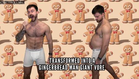 Transformed into a gingerbread man giant vore