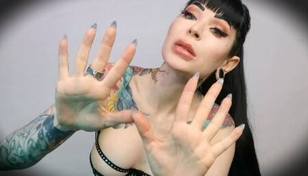 Crystal flip off - Manicure, Nails, brat