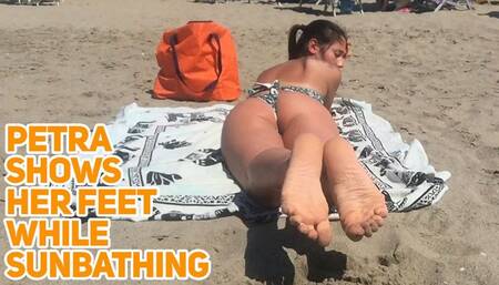 Petra shows her feet while sunbathing -HD