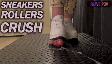 Sneakers Rollers Cock Crush (Slave POV Version) - TamyStarly - CBT, Shoejob, Ballbusting, Trample, Trampling, Crush, Boots, Shoes