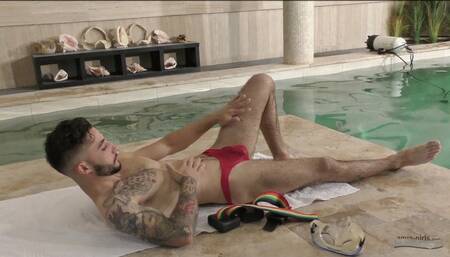 506 - MEN ONLY - Julio and his new Olaf Benz Swimming Trunks