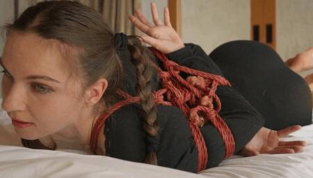 Strong rope bondage and gentle foot licking