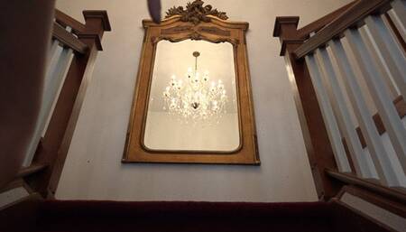 Trashy Pantyhose hose slave featuring Amber Chase