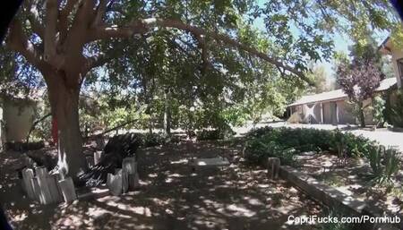 Capri's big tits action