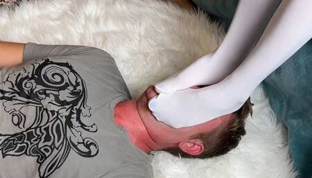 Smell My Feet While I Watch TV, You Little Bitch - Part 1 (White Stockings)