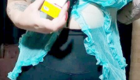 Sexy Blonde * Winston White Long Cigarette - Long Drag - Nose exhales - Coughing