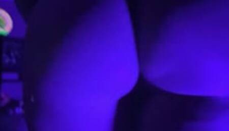 Lucy L'Vette showing off that ass in see-through fishnet and striped socks