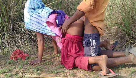 Husband Went with His Wife to Search for Wealth in the Forest, Wearing a Salwar Suit