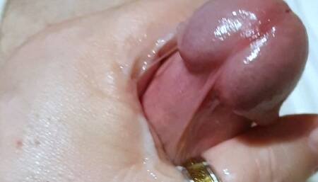 Handjob on bound and gagged man in white football kit