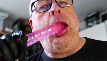 Deep Throat Training with Dildo 23 Cm Inside