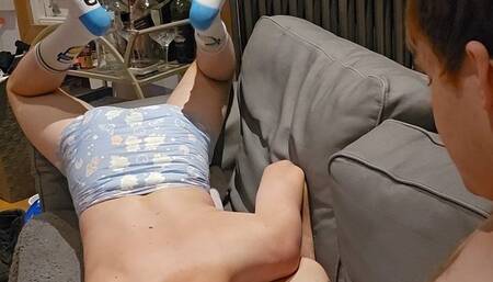 Diapered Gay Blowjob