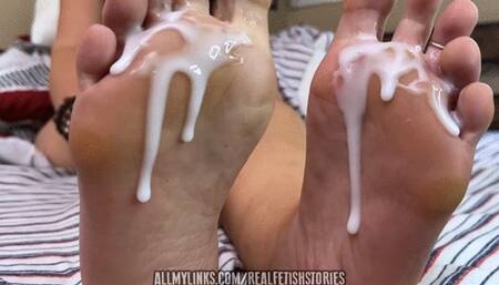 Mistress Has Bull's Superior Seed On Soles and Tells Foot Cuck POV
