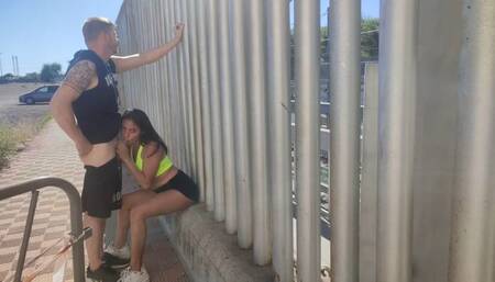 Hello honey, I like to suck my friend's cock in public in front of the subway station.