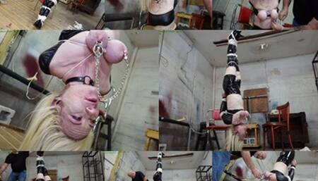 Hanging by her boots, her tits cruelly bound, vibed into multiple bound orgasms (MP4 SD 3500kbps)