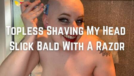 Shaving My Head Slick Bald With A Razor