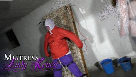 Mistress Lady Renee - CBT in rainwear - wmv