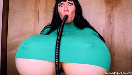 Adventure Continued - Big Fake HUGE Tits Inflation Breast Expansion Hose Filling Face Fantasy With Daphney Rose - MOV 1920x1080p