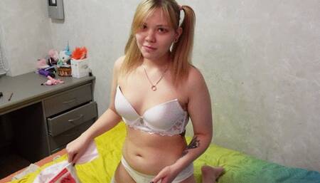 masturbation with pad and tampon