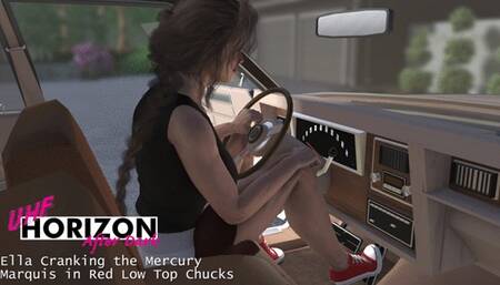Ella Cranking the Mercury Marquis in Red Low Top Chucks 1080p