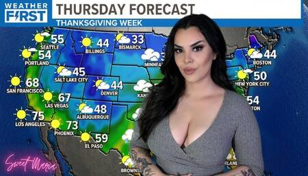 Weather girl has a hiccup fit on live tv ~ Sweet Maria