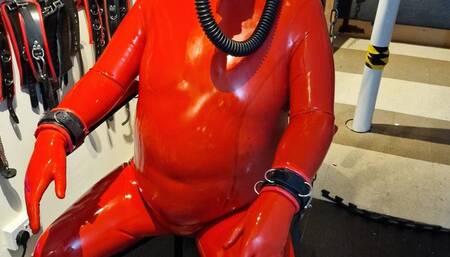 Red Rubber Bondage Drone