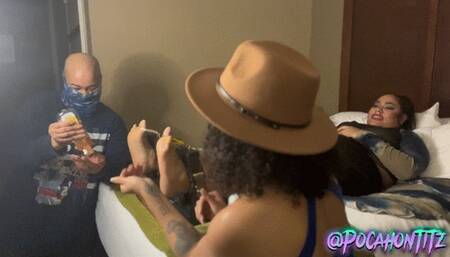 Getting my meaty soles tickled by Myss Klassie & The BK Tickler