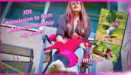 JOI PERMISSION TO CUM BOOT WORSHIP