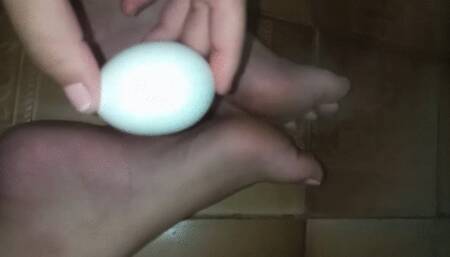 stepping on egg