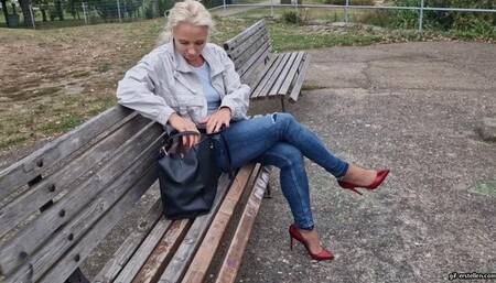 crazy guy throws my shoe into the Elbe river HD mp4 1920x1080