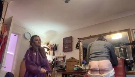 Dressed in Latex - trying out My new quirt. Pt 1