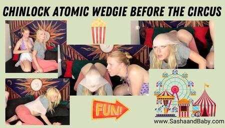 Brat Blonde Gives Chinlock Atomic Wedgies to Nerd Girl