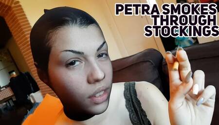 Petra smokes through stockings - FULL HD
